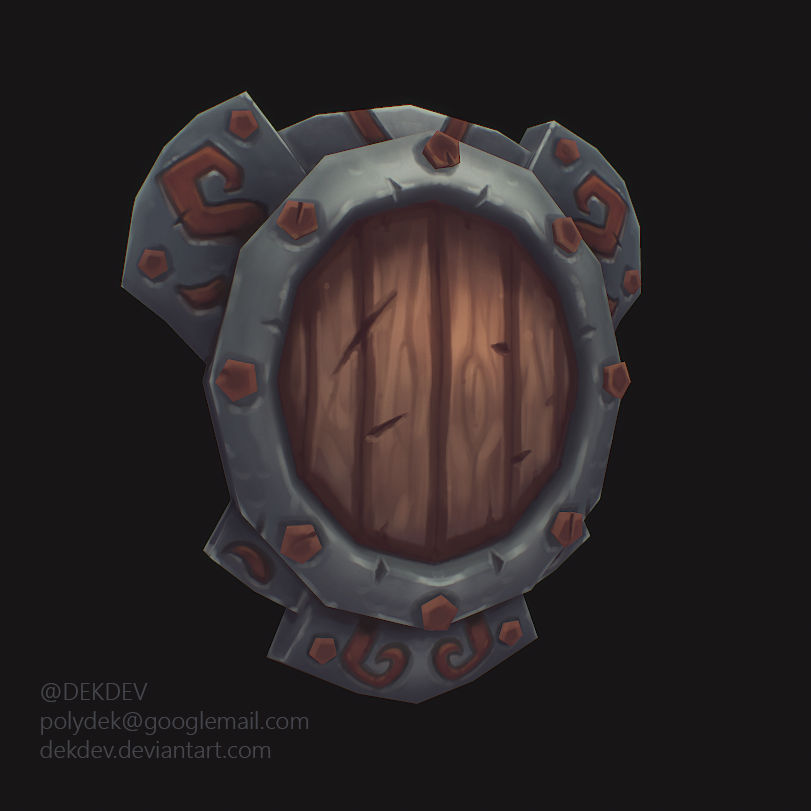 Lowpoly Handpainted Shield by dekdev on DeviantArt
