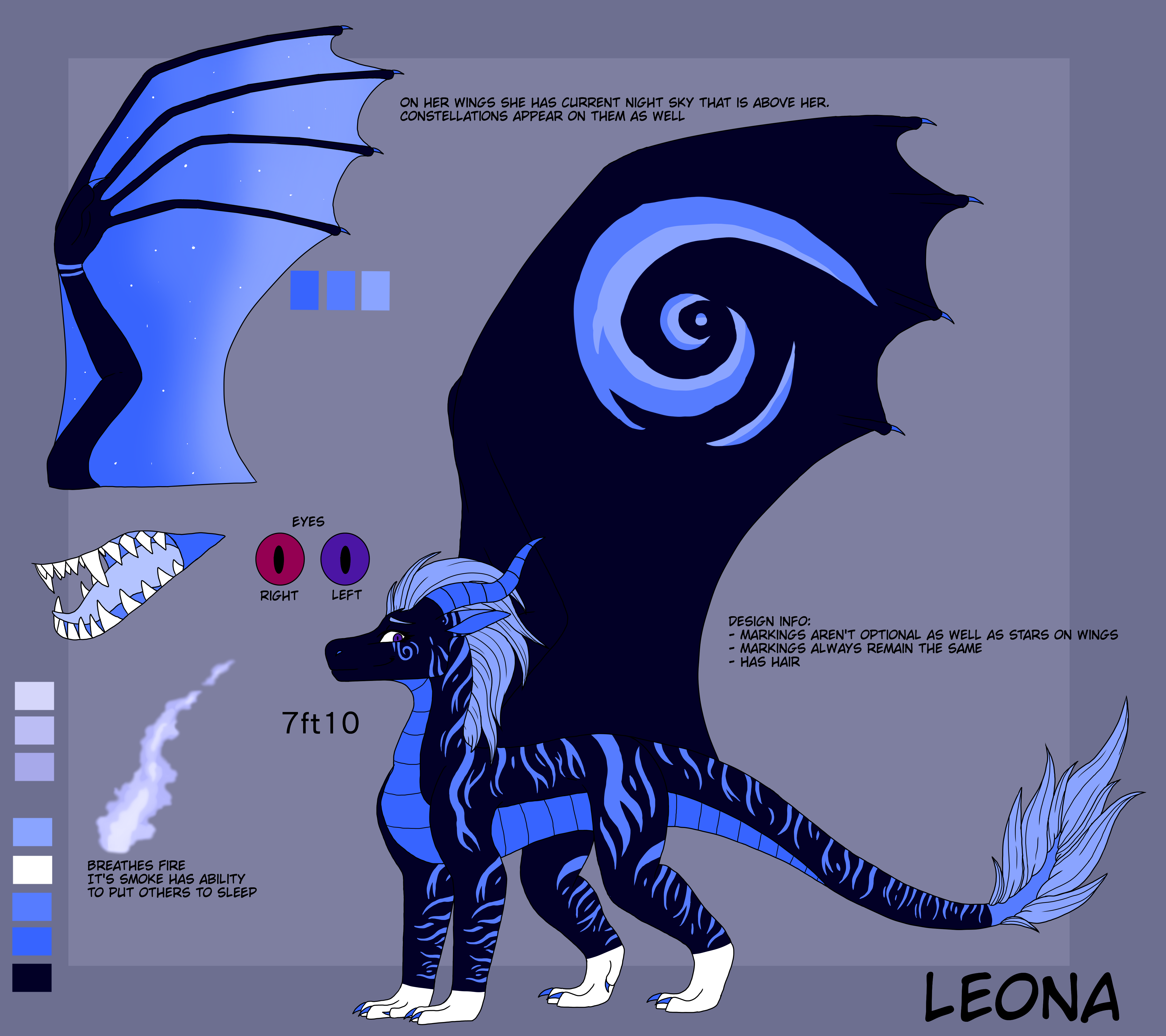Leona's reference sheet by on DeviantArt
