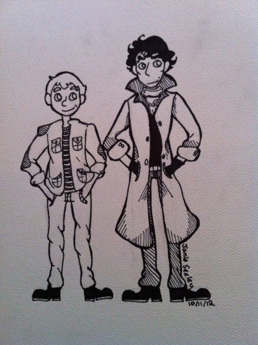Sherlock and Watson doodle