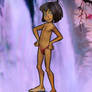 Mowgli by the waterfall