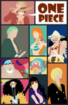 One Piece Minimalist Poster: The 9 Pirates