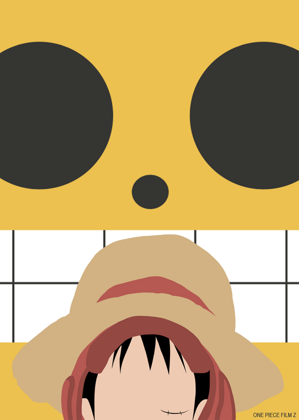 One Piece Film Z Minimalist Poster - Luffy