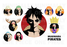 One Piece Minimalist Poster: Mugiwara Pirates