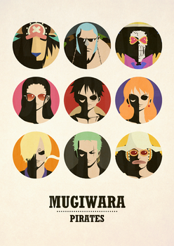 One Piece Minimalist Poster: Mugiwara Pirates v2