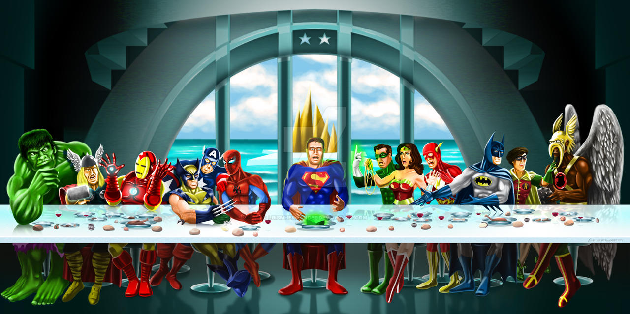 Superhero Last Supper