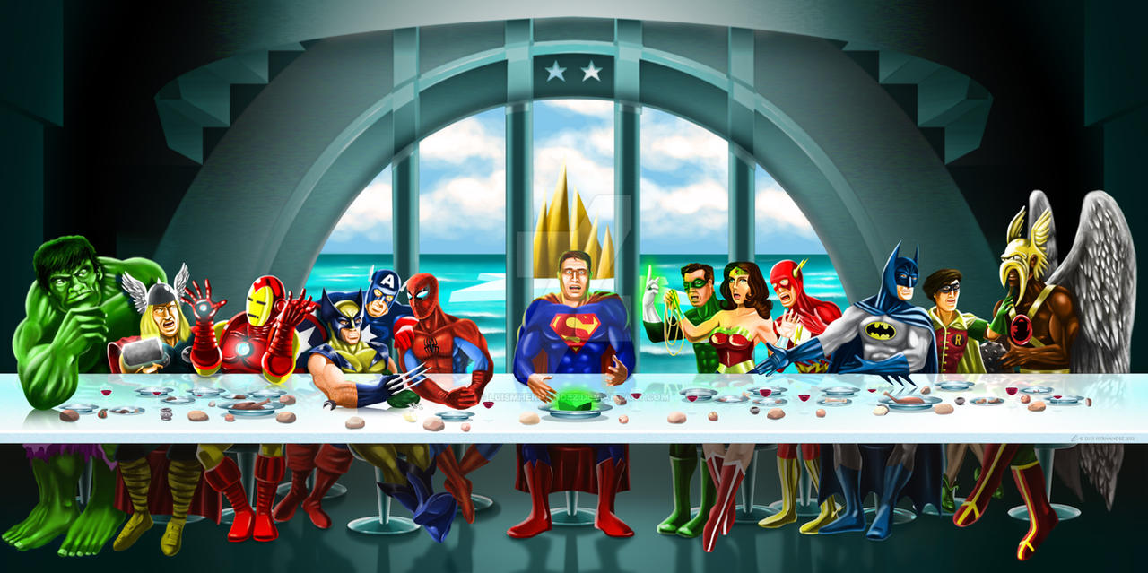 Superhero Last Supper by luismhernandez on DeviantArt