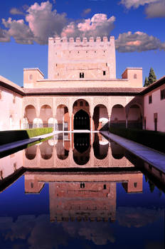 Nasarid Moorish Palace in Alhambra Spain