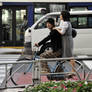 Tokyo Girl on Back of Bike