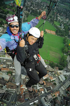 Andy paragliding over Switzerland