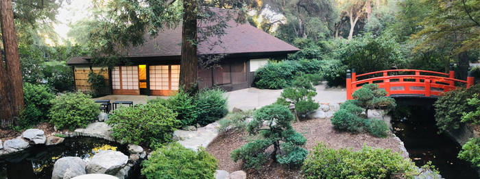 Japanese Garden Tea House and Bridge