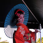 Japanese Dancer in Front of Parasol by AndySerrano