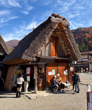 Thatched Roof in Shirakawa village Japan