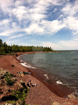 red rock beach