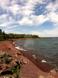 red rock beach