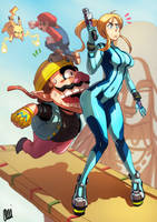 Super Smash Bros WII U - Samus VS Wario