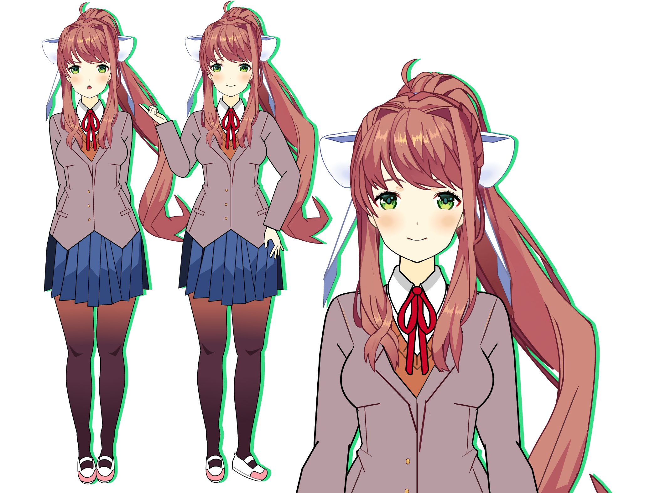 Monika ( Doki Doki Literature Club ) by MikiPays on DeviantArt