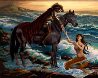 D'Artagnan and the Mermaid by rebelakemi