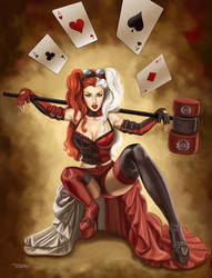 Steampunk Harlequinn by rebelakemi