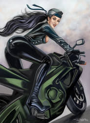 Military Motorcycle Girl by rebelakemi