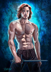 Luke Pasqualino D'Artagnan Edge Light study by rebelakemi