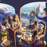 Steampunk Alice in Wonderland Tea Party Airship