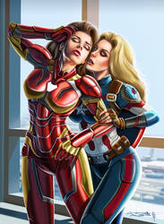 Ms Captain America and Ms Iron Man Civil War