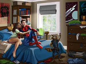 Spiderman Tom Holland and MJ Zendaya