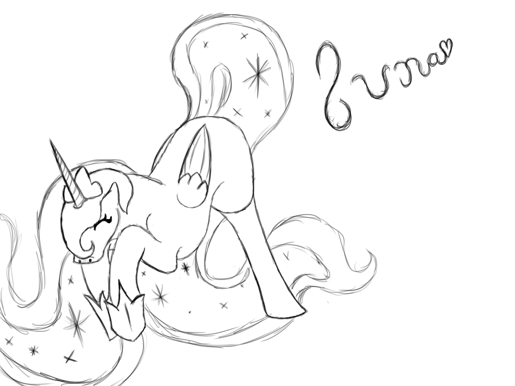 Princess Luna rough sketch