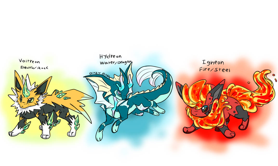 Eeveelution evolutions 1 by Ditzyditzz on DeviantArt