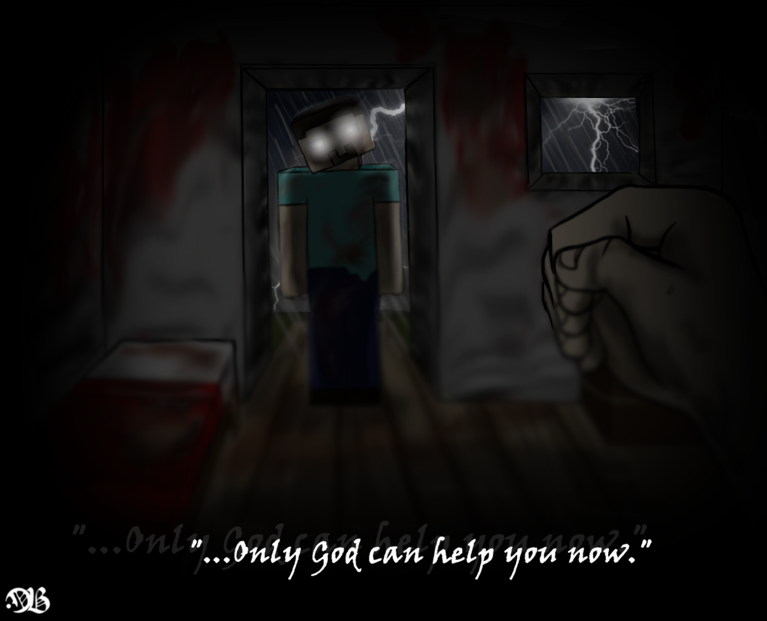 Herobrine Appears By Pineappleshavefeet On Deviantart