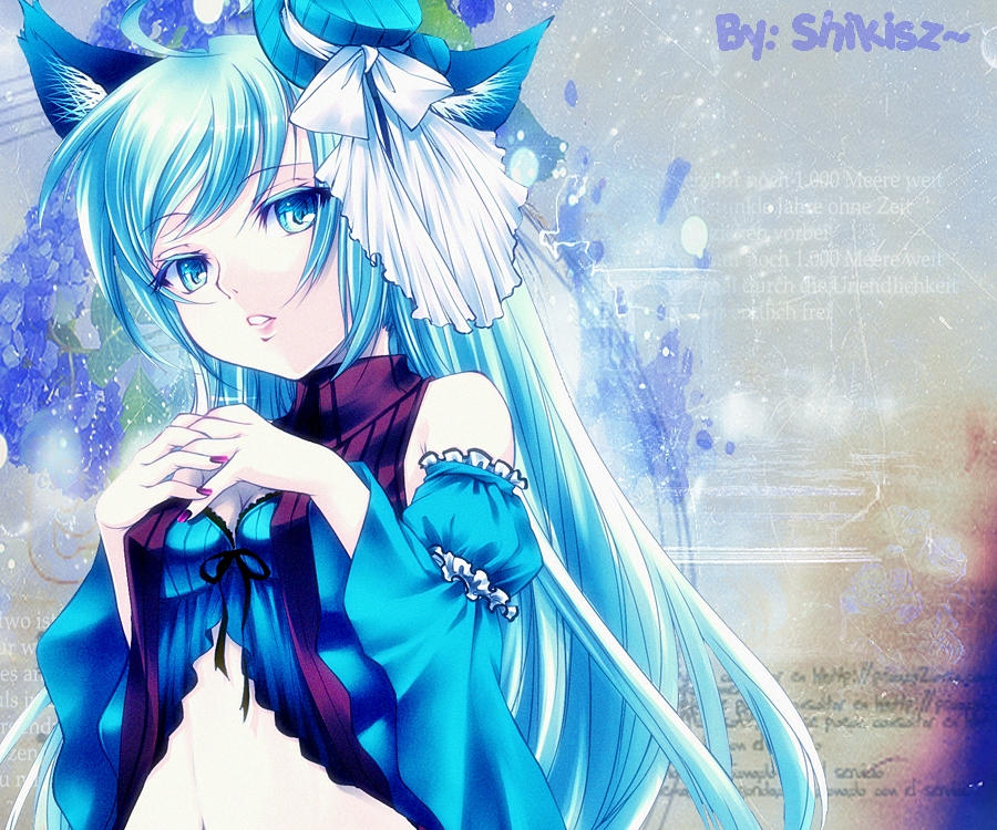 Blue-haired Neko Girl from "K" Anime - wide 7