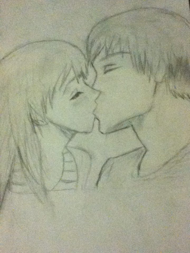 Manga kissing :3