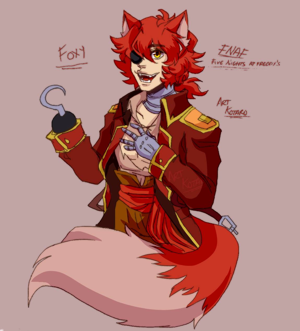FNAF FOXY HUMANIZED By ArtKotaro08017 On DeviantArt fnaf-foxy-humanized-by-artkotaro08017-on-deviantart