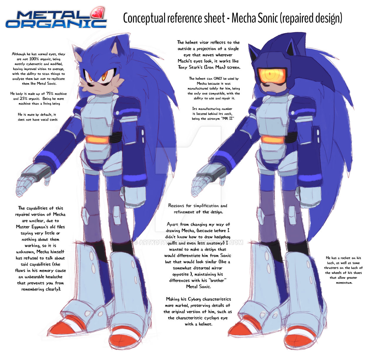 Mecha Sonic - Concept Sheet by ArtKotaro08017 on DeviantArt