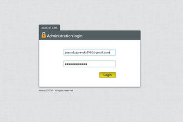 Almost CMS Admin Login