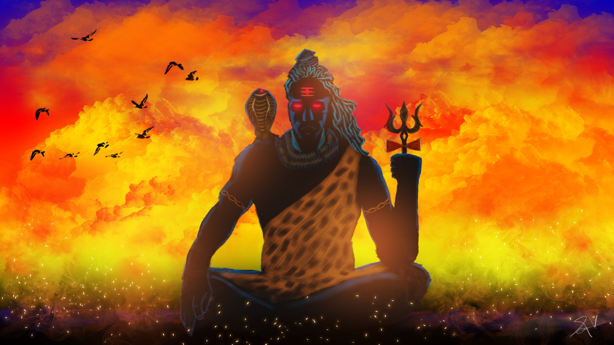 Shiva Digital Painting