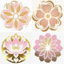 Destinyk Flower Gold Logo Pink Kawaii White C9c875