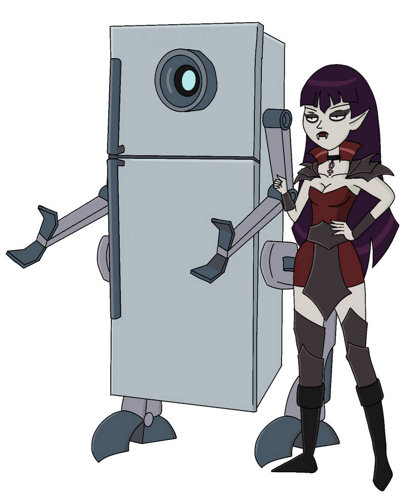 Nessa Feratu and Fridge-Bot by BelmontsCustoms on DeviantArt