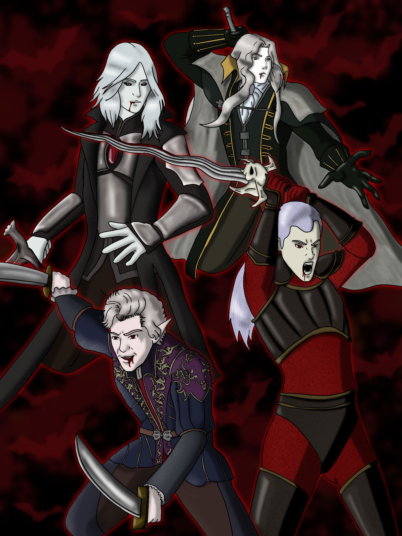 The White-Haired Vampires by BelmontsCustoms on DeviantArt