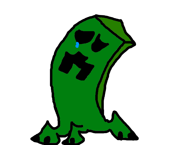 Minecraft Vetor-Sad Creeper by creeperaptor40 on DeviantArt