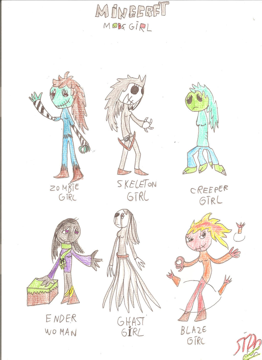 Mob Girls Skeleton Java Minecraft Mobs Girl by creeperaptor40 on DeviantArt