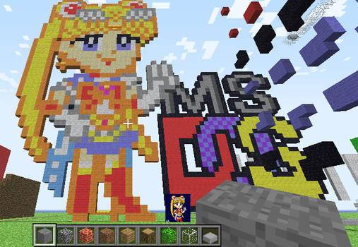 Minecraft sailor moon blockart