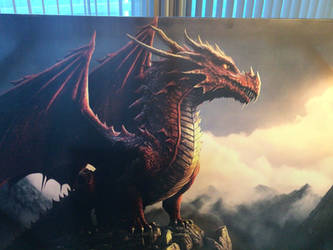 Red dragon poster