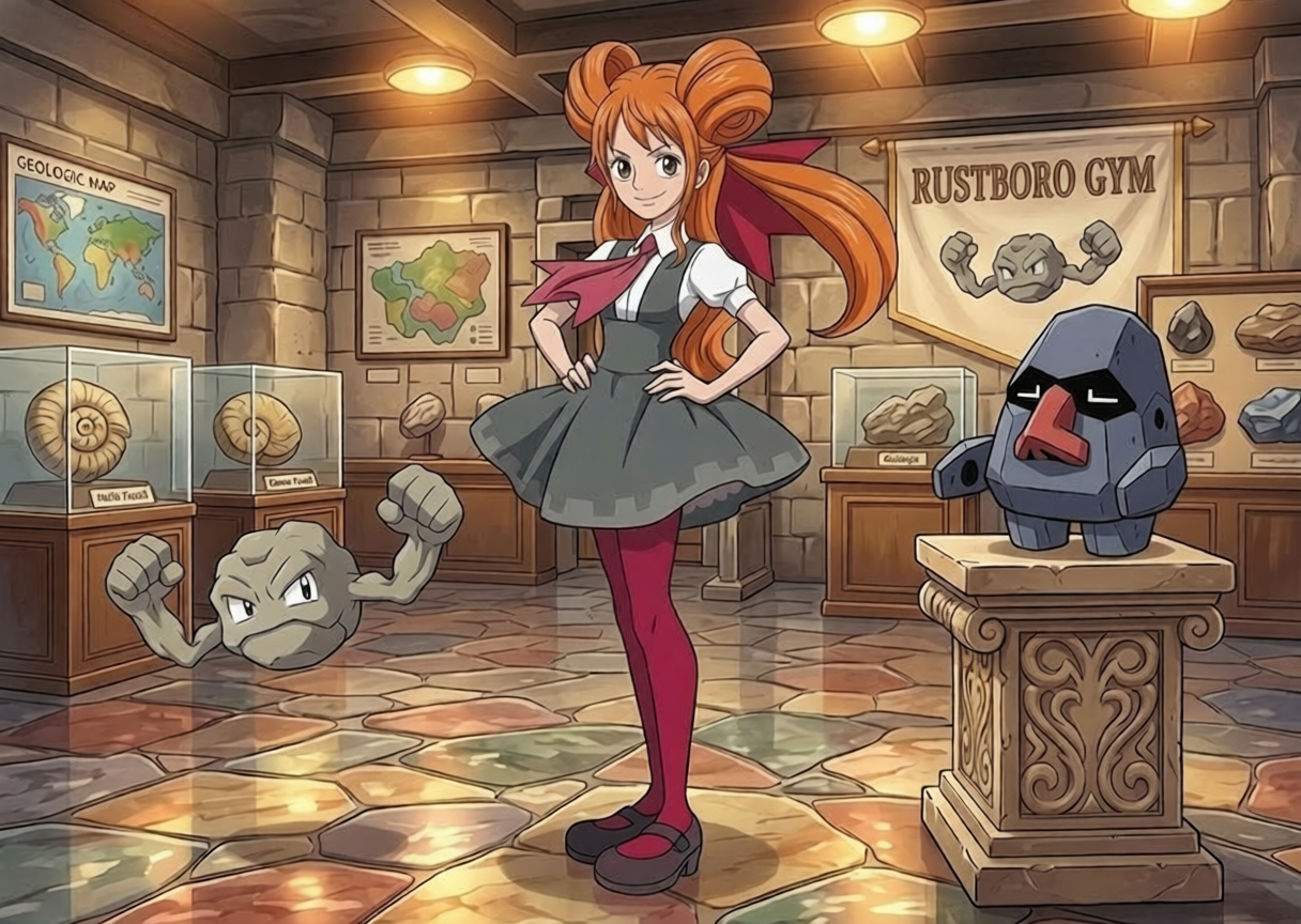 Rust Burrow Nami is the new leader of Rustboro gym. by nikbniugbu on DeviantArt