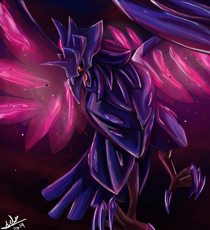 Corvernight Corviknight painting by aprilelvidge on DeviantArt
