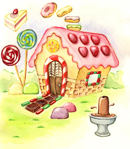 Сладости сказки. Гензель и Гретель сладкий домик. Гензель и Гретель в домике со сладостями. Пряничный домик Перро.