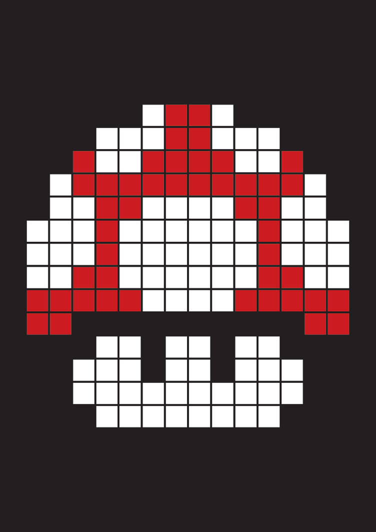 Super Mario 8 Bit Red Power Up Mushroom By Obliviousinsomniac On Deviantart Super Mario 8 Bit Red Power Up Mushroom By Obliviousinsomniac On Deviantart