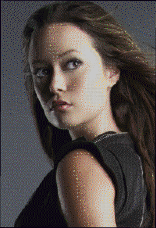 Summer Glau in minecraft pixelart