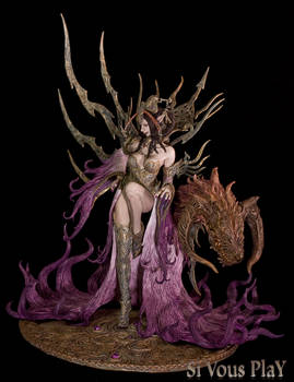 Dark Elf Queen Evil Fox