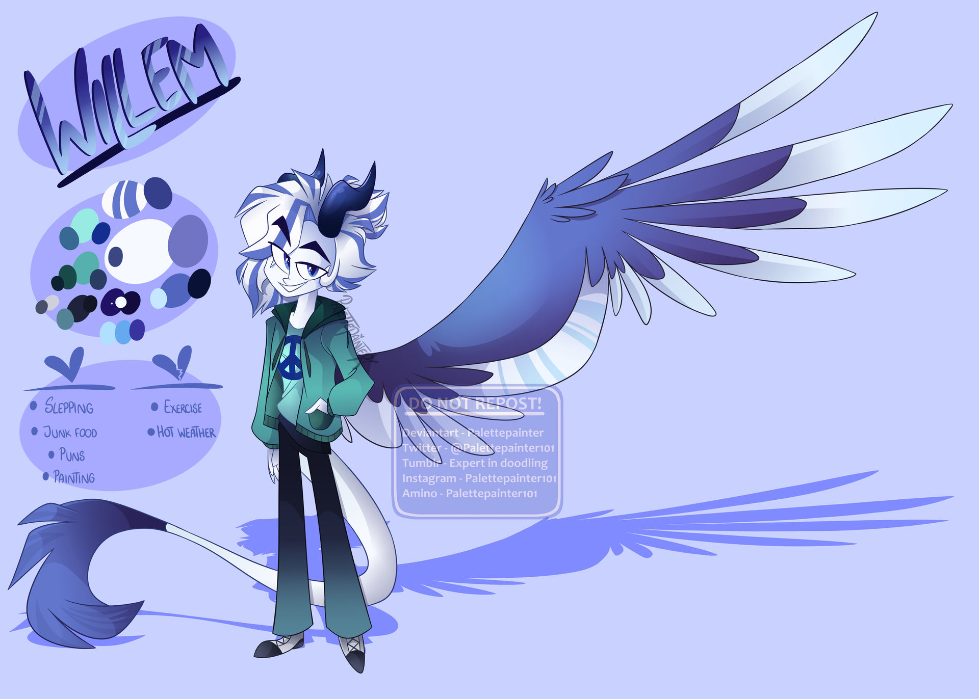 Angel OC: Willem (NEW REF) by Palettepainter101 on DeviantArt